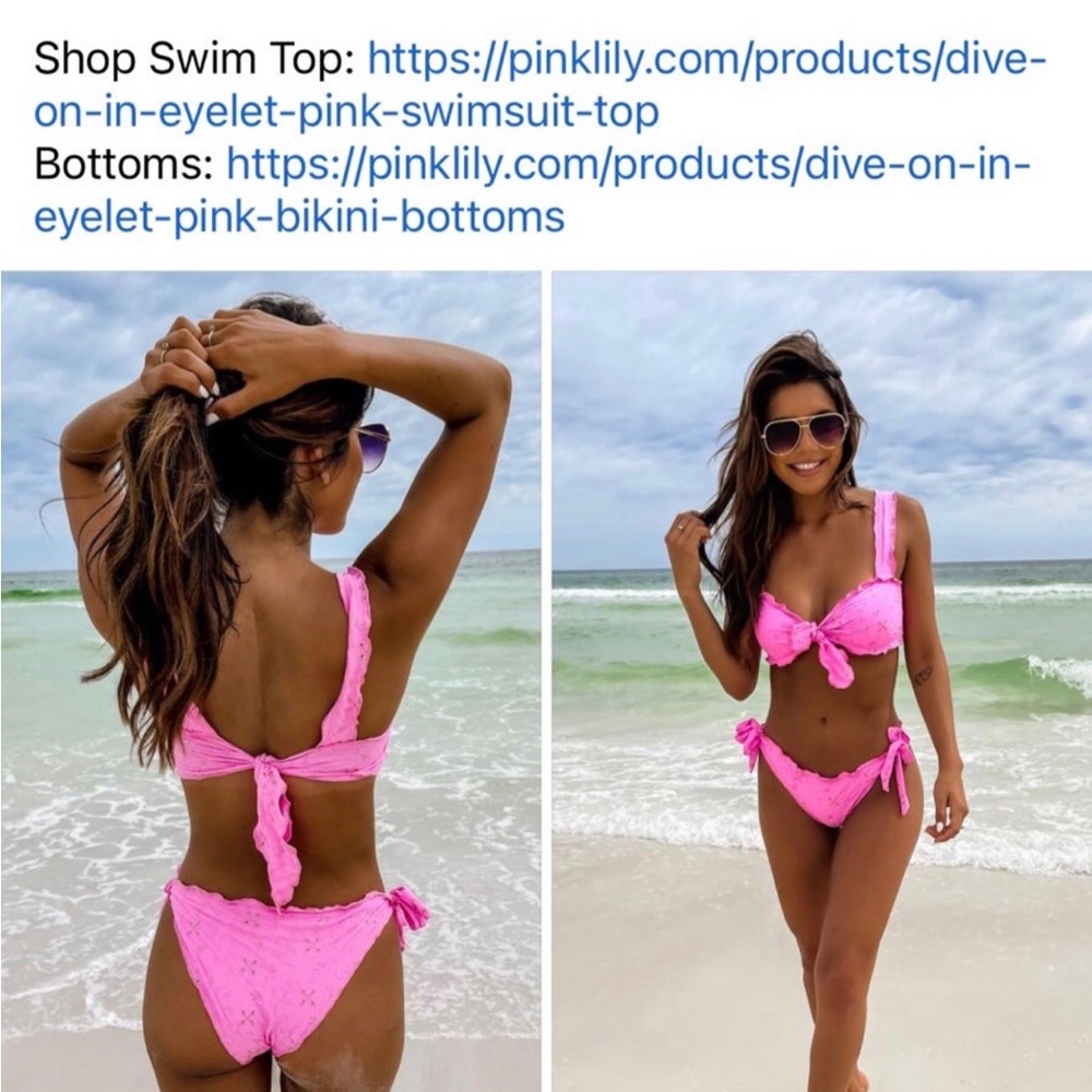 Pink Lily Bikini Set